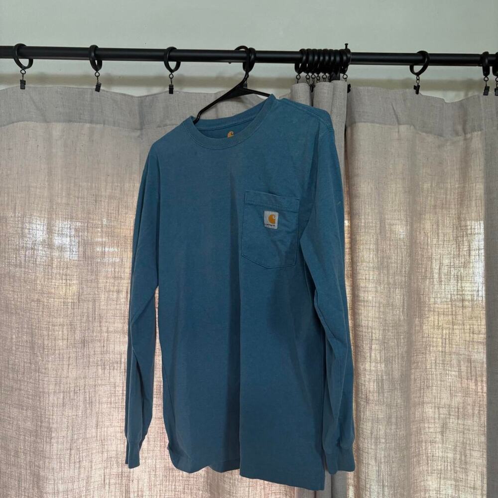 Carhartt blue long sleeve shirt